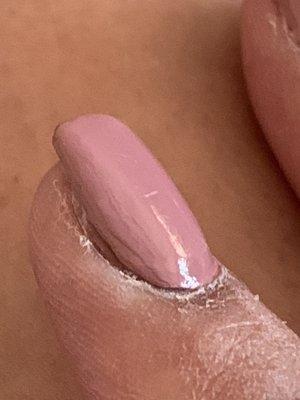 The tip didn't fit the full nail, it had a side gap