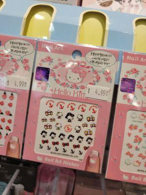 Hello kitty nail stickers