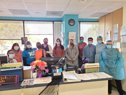 Eisner Health nursing staff in PPE.