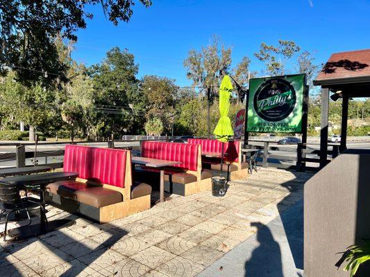 Outdoor patio overlooking Apalachee Pkwy