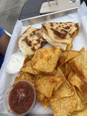 Chicken Quesadilla and Chips & Salsa!