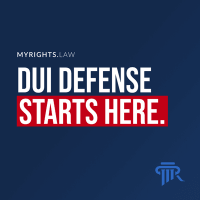 DUI Defense Starts Here. Call My Rights Law for a Free Consultation