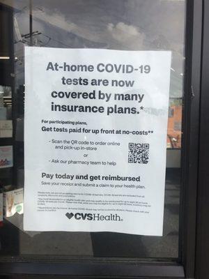 COVID insurance reimbursement info