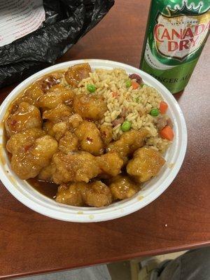 General Tso's Chicken Lunch Pork Fried Rice