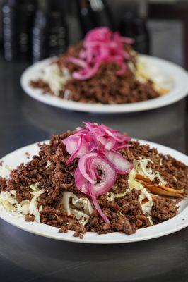 Tacos de Papa con Carne