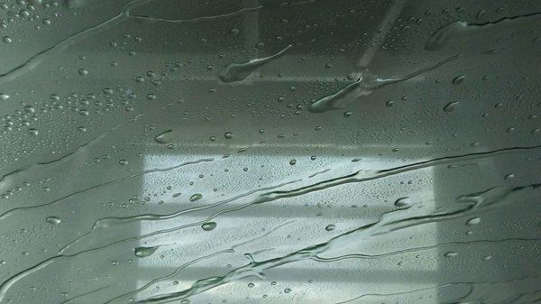 From inside the car wash . . .