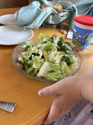 Salad with ranch