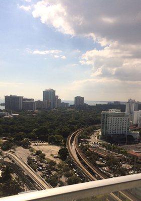 View off balcony in south-facing unit in South Tower (as of 11-19-16)