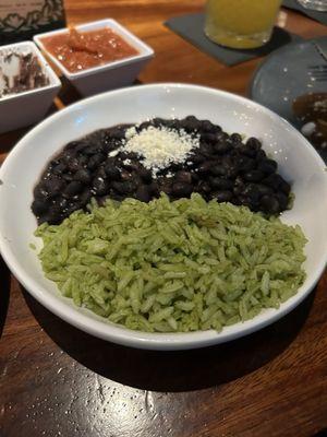 Lime rice and black beans