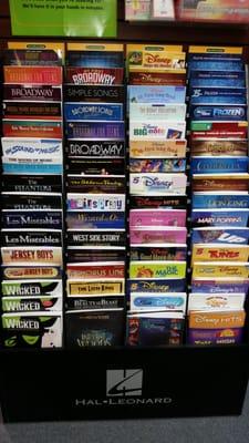 Broadway and Disney piano/vocal music.