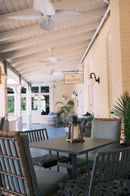 Seating right outside The Pantry