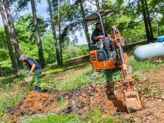 Digging up a septic tank