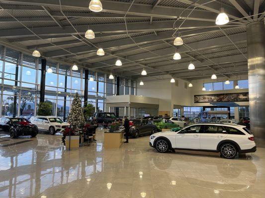 Lobby of the dealership