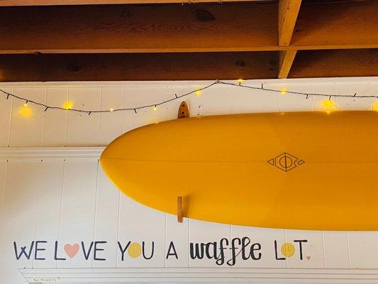 We Love  You a waffle  Lot surfboard $700