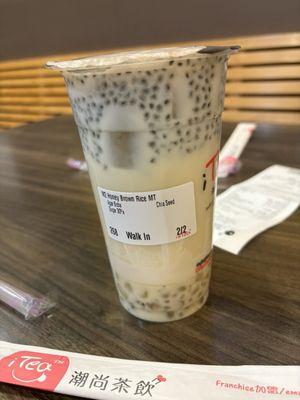 Honey Brown rice milk tea