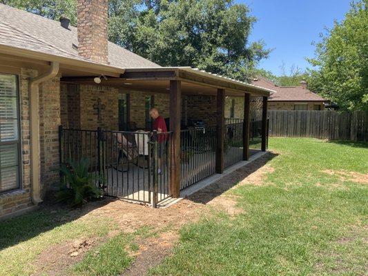 Porch and siding staining