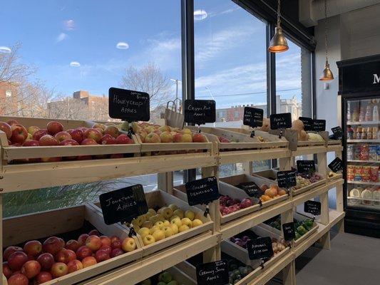 Great fruit and vegetable selection.