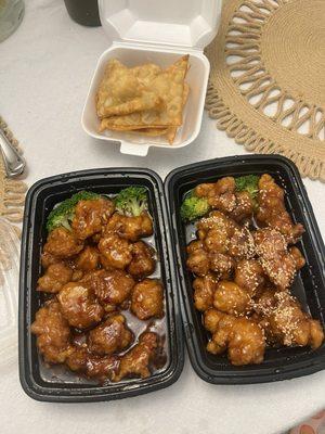 General Tso's Chicken Sesame Chicken Crab Rangoons