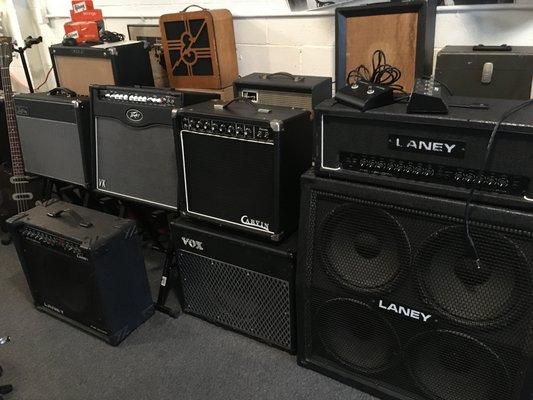 We've got a variety of vintage and modern amps in sizes to fit every need