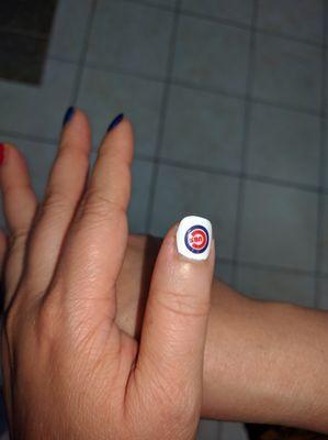 Cubs nail art