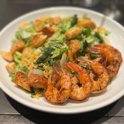 Caesar Salad with Blackened Shrimp