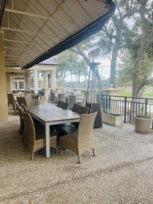 Outdoor Veranda ~ golf course view Cloudy day but still gorgeous!