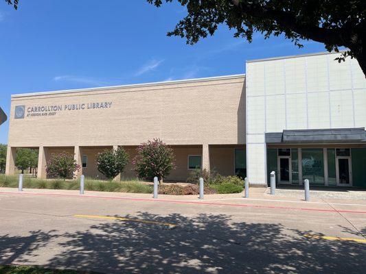 The exterior of the library