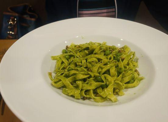 Tagnitelli homemade pasta with spring ramps, peas, lemon and pistachios - a big Hit!