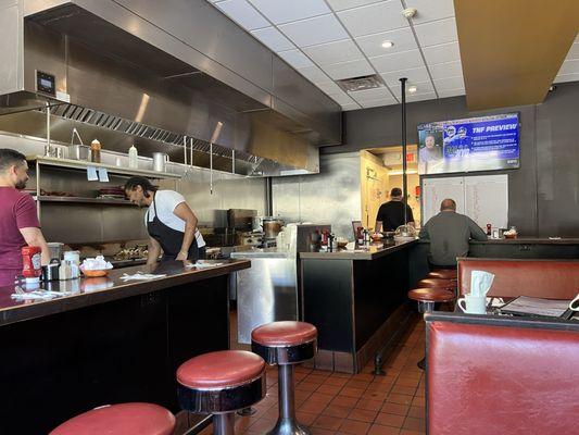 Diner area, cool retro feel.