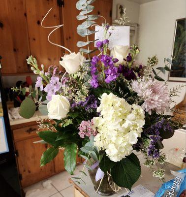 Purple Elegance, The bouquet looked just like what I selected and ordered online.