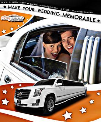 Make your wedding day memorable by getting the most premium luxury limousine!