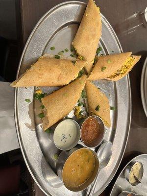 Paneer Spring Onion Dosa