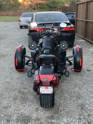 CanAm Ryker with JL marine speakers with Bluetooth controller.