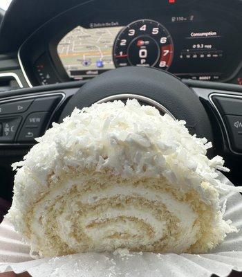 Coconut Pineapple roll My God!!!! I only got one bite of this dammit! My son inhaled it so the next one is all mine!! Haha!