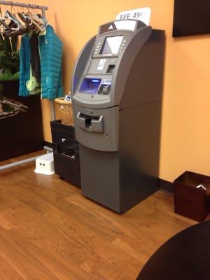 ATM located right in the salon. If you pay in cash, you get $5 off your bill.