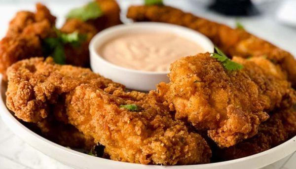 Chicken Tenders. Side or Plate with fries.