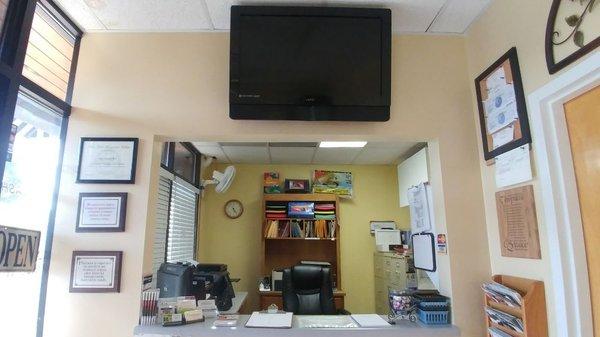 This is our front office area where you will be greeted by the friendly faces of Rebecca, Brenda, or Dr. DeCarlo