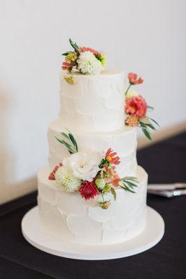 Wedding Cake with Spackle finish