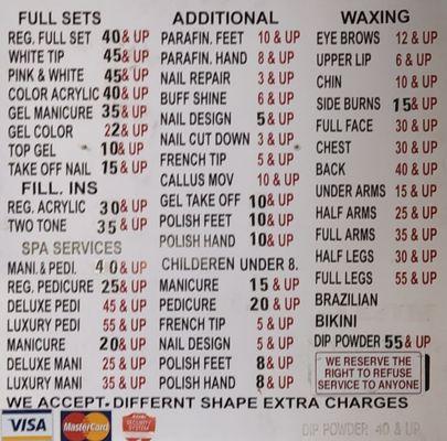 Prices