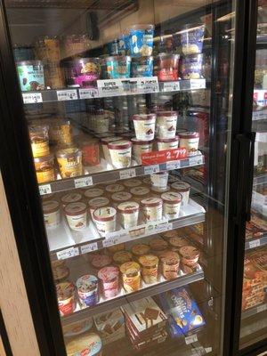 Large selection of ice cream