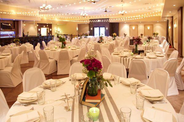 View of Amore's Banquet hall before the wedding started