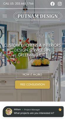 Interior design company site