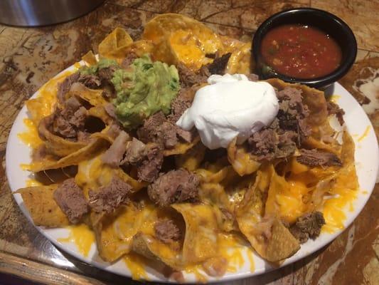 Half order of Big Hoss nachos with brisket.