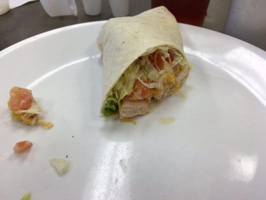 Grilled Chicken wrap with ranch dressing.. Delicious