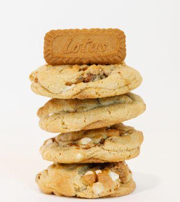 Stack of Biscoff cookies