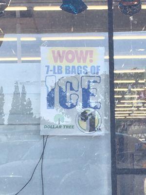 Summer is on its way. 7Lb bag of ice for a dolla!