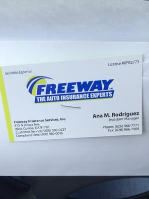 This place is great. Specially Ana Rodriguez she help me get a really low rate for my car's insurances. Thank you Ana!