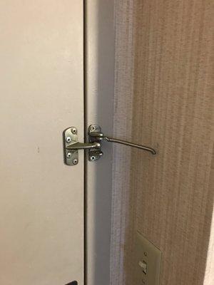 Broken door latch makes you feel safer