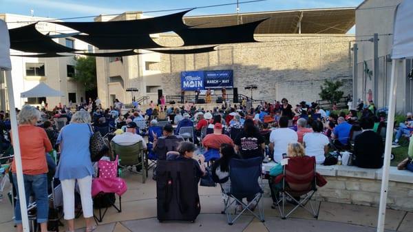 Live music in the square.  BYOB