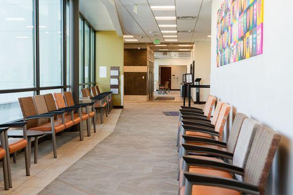 Second floor waiting area at 580 W 5th St.